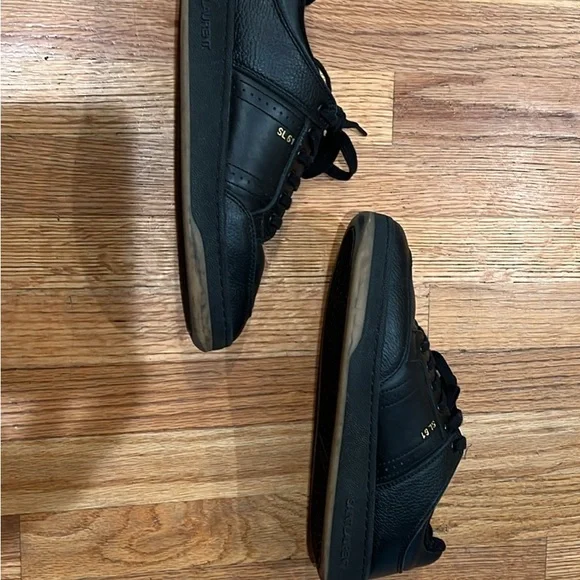 Saint Laurent Black Leather Sneakers - Picture 3 of 9